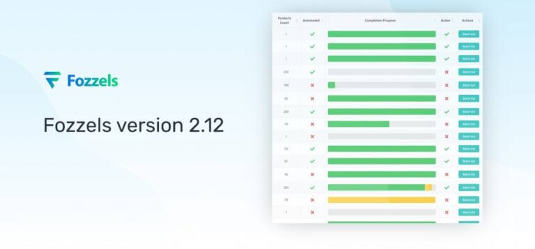 Fozzels release 2.12 is live