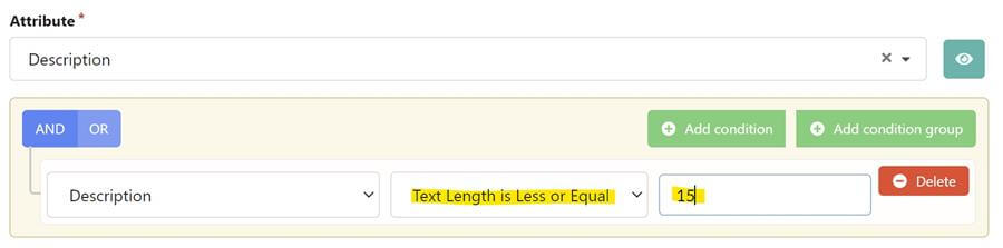 Screenshot of the selection of amount of characters