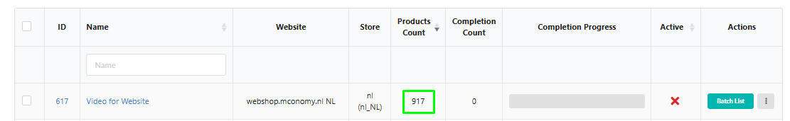 Produktzähler-Spalte in Fozzels Version 7.1