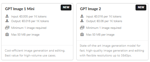 Neue Bildmodelle xAI Grok und OpenAI in Fozzels Version 7.1